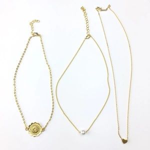 3 Piece Choker Necklace Jewelry Bundle